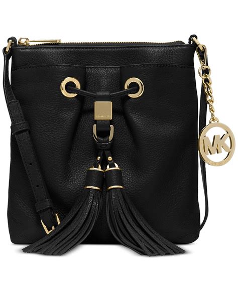 michael michael kors camden fringe tassel drawstring crossbody bag|Michael Kors .